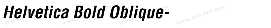 Helvetica Bold Oblique字体转换